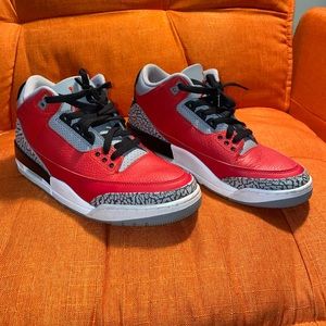 Air Jordan 3s black and red